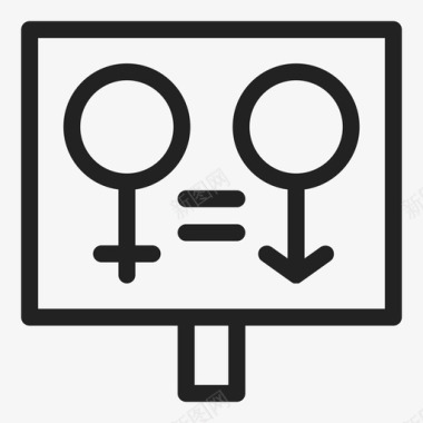性别平等女性图标图标