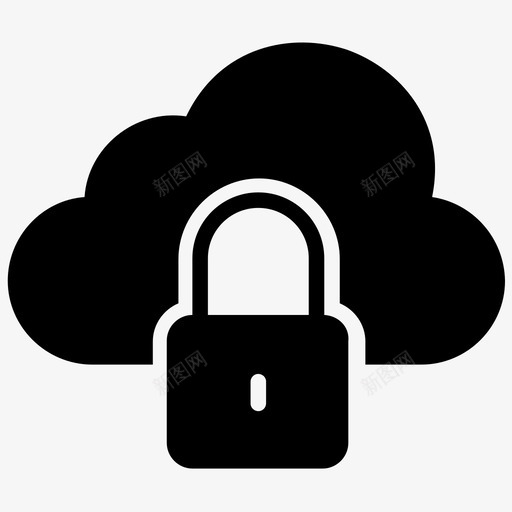 云安全云计算云存储图标svg_新图网 https://ixintu.com 云存储 云安全 云计算 数据保护 网络抢劫 黑客字形图标