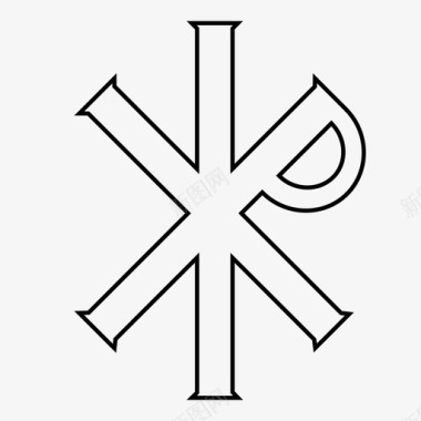 十字架拜占庭信条图标图标