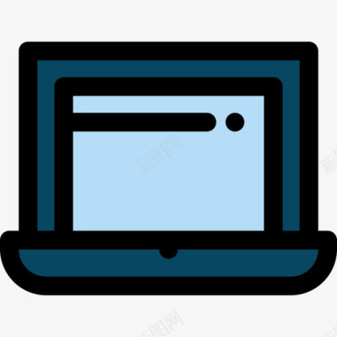 笔记本电脑家用设备11线性颜色图标图标