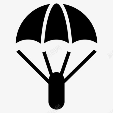 降落伞跳水跳伞图标图标