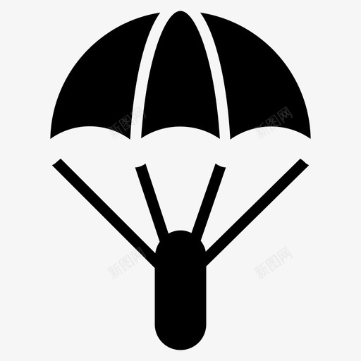 降落伞跳水跳伞图标svg_新图网 https://ixintu.com 爱好和兴趣雕文图标 跳伞 跳水 降落伞
