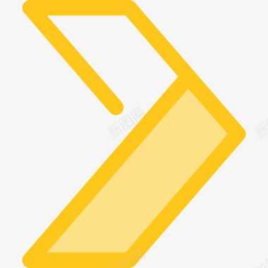 V形箭头10黄色图标图标