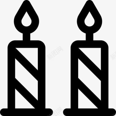 蜡烛生日4直系图标图标