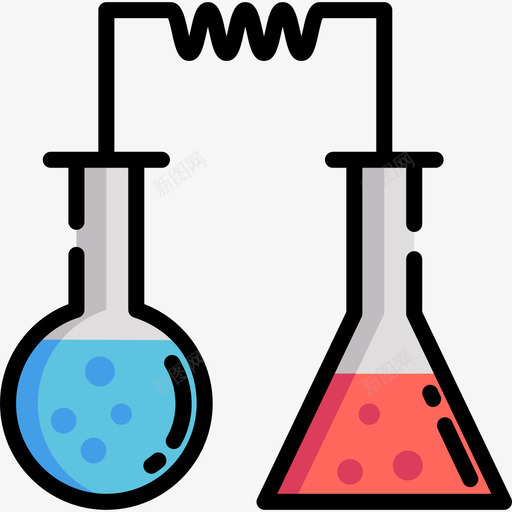 烧瓶化学7线性颜色图标svg_新图网 https://ixintu.com 化学7 烧瓶 线性颜色
