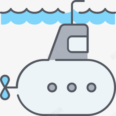 潜艇海军2号彩色图标图标