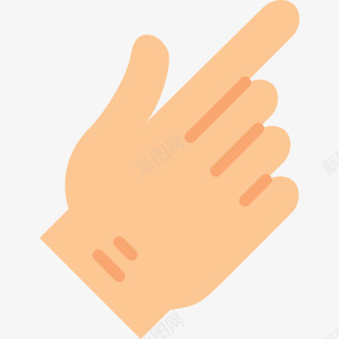 手势手势6平直图标图标