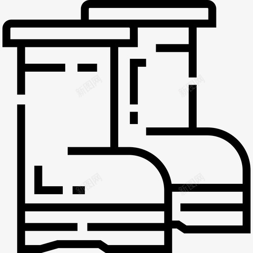 靴子园艺11直线型图标svg_新图网 https://ixintu.com 园艺11 直线型 靴子