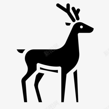 鹿动物生命图标图标