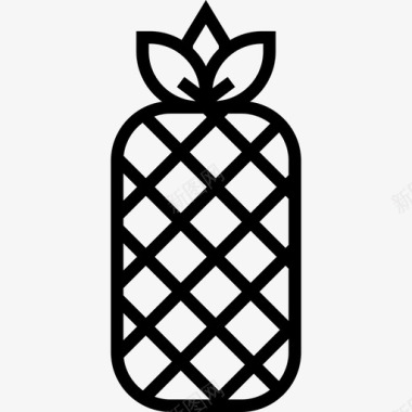 菠萝食品和餐厅2线性图标图标