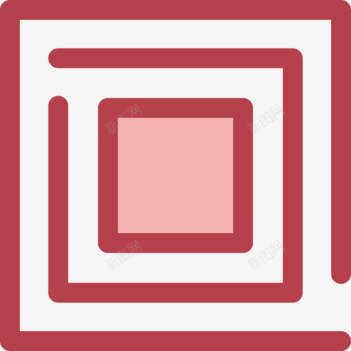 正方形形状9红色图标svg_新图网 https://ixintu.com 形状9 正方形 红色