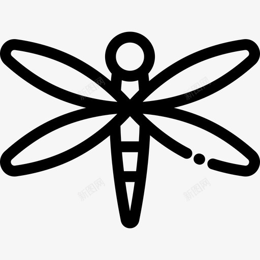 蜻蜓春天的象征直线图标svg_新图网 https://ixintu.com 春天的象征 直线 蜻蜓