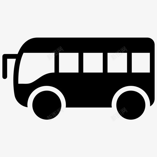 公共汽车长途汽车公共交通图标svg_新图网 https://ixintu.com 公共交通 公共汽车 旅行 车辆 运输字形图标 长途汽车
