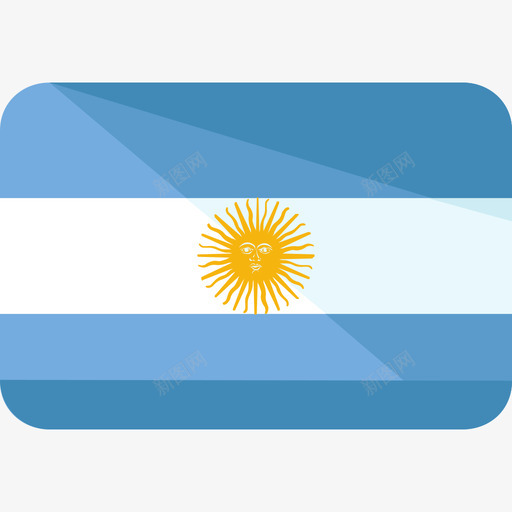 阿根廷国旗2平坦图标svg_新图网 https://ixintu.com 国旗2 平坦 阿根廷