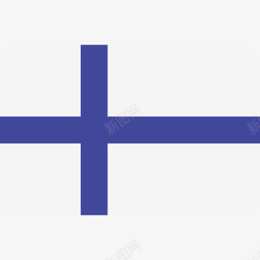 芬兰国际国旗6圆形矩形图标图标
