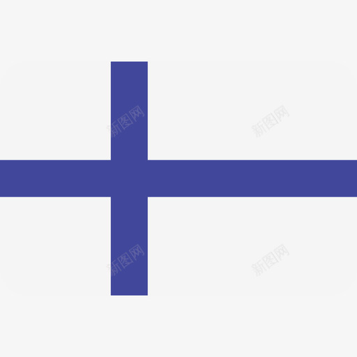 芬兰国际国旗6圆形矩形图标svg_新图网 https://ixintu.com 国际国旗6 圆形矩形 芬兰