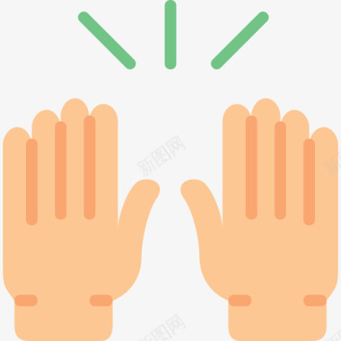 手手势6平直图标图标
