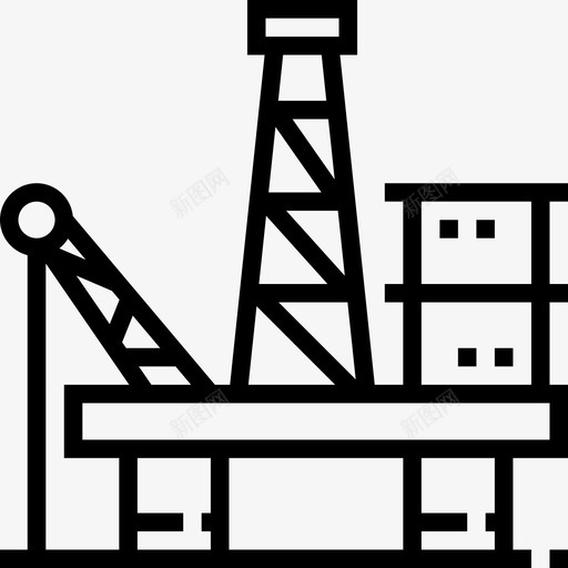 石油平台石油工业线性图标svg_新图网 https://ixintu.com 石油工业 石油平台 线性