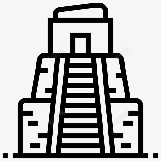 coba建筑建筑地标图标svg_新图网 https://ixintu.com coba建筑 地标 墨西哥 墨西哥符号线 建筑