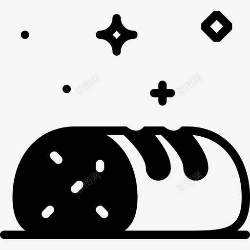 面包美食4填充图标svg_新图网 https://ixintu.com 填充 美食4 面包