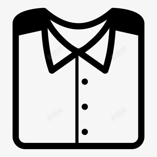 衬衫休闲服正装图标svg_新图网 https://ixintu.com 休闲服 制服 正装 衬衫 运动衫