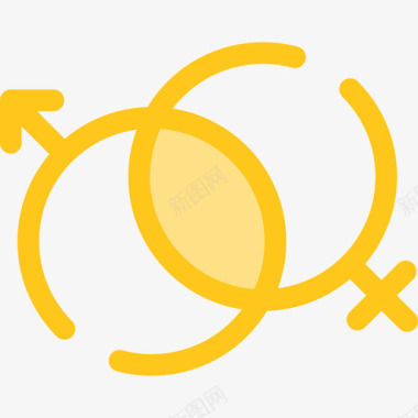 性别形状10黄色图标图标