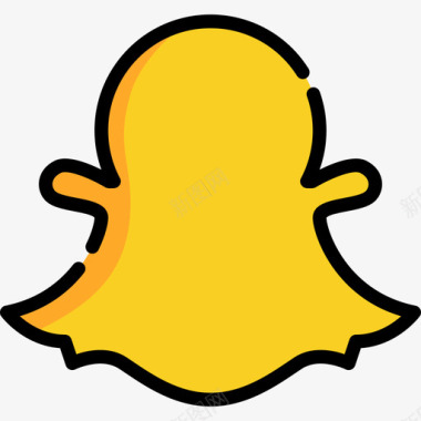 Snapchat社交媒体25线性颜色图标图标