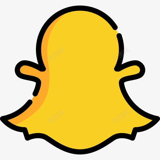 Snapchat社交媒体25线性颜色图标svg_新图网 https://ixintu.com Snapchat 社交媒体25 线性颜色