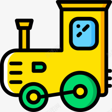 火车婴儿14黄色图标图标