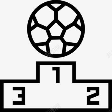 台足球元素直线图标图标