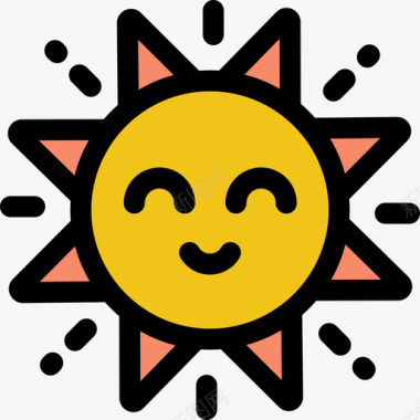 太阳17岁宝宝直线颜色图标图标