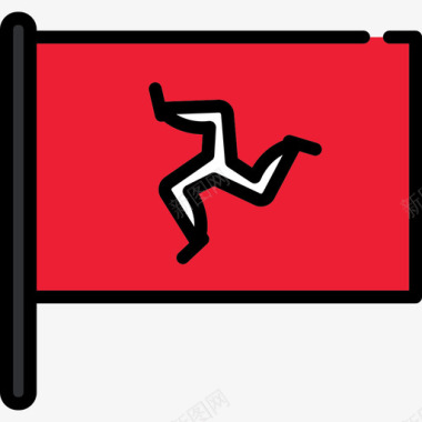 马恩岛国旗收藏2桅杆图标图标