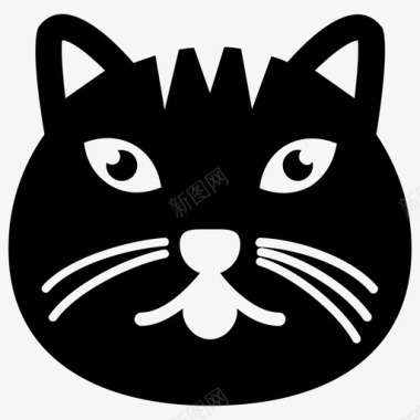 愤怒的猫卡通动物卡通猫图标图标