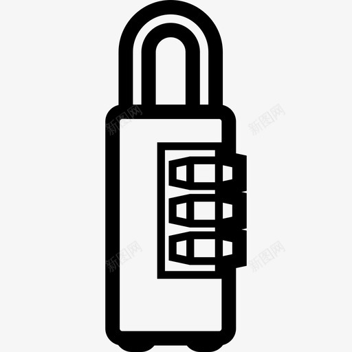 密码锁锁定挂锁图标svg_新图网 https://ixintu.com 安全 密码锁 挂锁 锁定 锁粗体