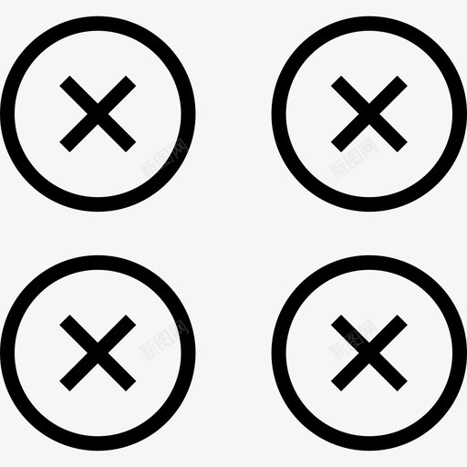 闭合ui线框细线图标svg_新图网 https://ixintu.com ui线框 细线 闭合