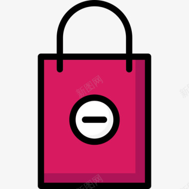 购物袋电子商务13线性颜色图标图标