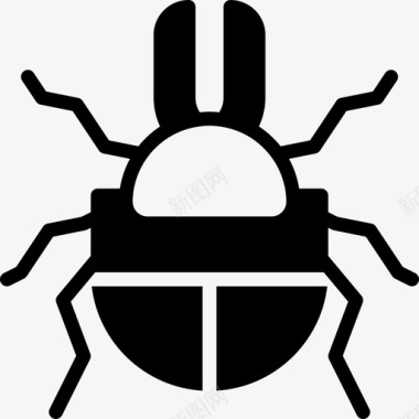 甲虫虫虫3填充图标图标