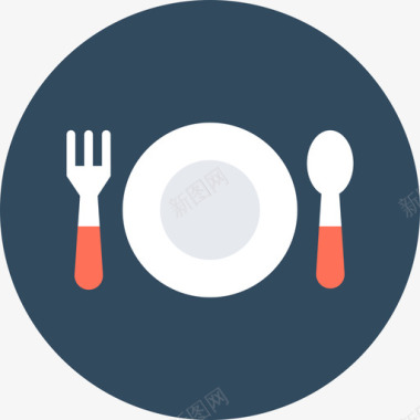 餐厅旅游11号圆形图标图标