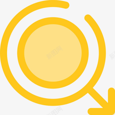 火星形状10黄色图标图标