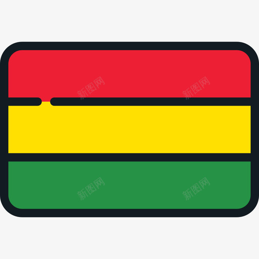 玻利维亚旗帜集合4圆形矩形图标svg_新图网 https://ixintu.com 圆形矩形 旗帜集合4 玻利维亚