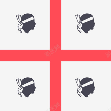 撒丁岛国际旗帜4广场图标图标
