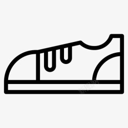 鞋子轮廓运动鞋时装鞋类图标高清图片