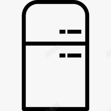 冰箱家具5线性图标图标