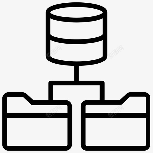 数据库网络数据库文件数据库文件夹图标svg_新图网 https://ixintu.com 共享数据 数据库文件 数据库文件夹 数据库网络 数据组织行图标 服务器存储