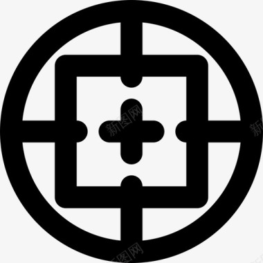 目标陆军徽章4轮廓图标图标