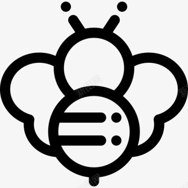 蜜蜂春季10直线型图标图标
