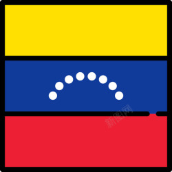 委内瑞拉委内瑞拉国旗收藏3广场图标高清图片