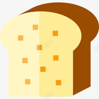 面包食物19扁平图标图标