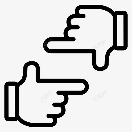 集中手手势触摸图标svg_新图网 https://ixintu.com 双手 手势 手触摸手势 触摸 集中手