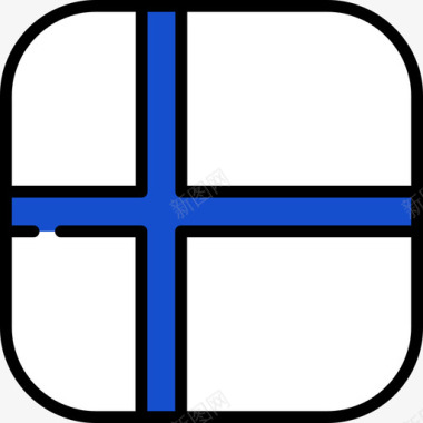 芬兰国旗系列6圆形方形图标图标